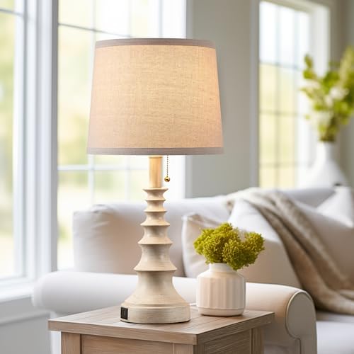 Booucuu T0230B Farmhouse Bedside Lamps Set Of 2 Bedroom Table Lamps thumb #6