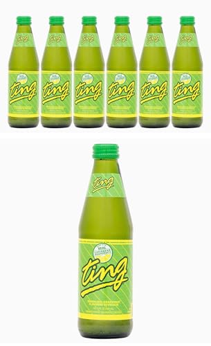 Ting Sparkling Jamaican Grapefruit Flavored Beverage 10.14oz Glass Bottle (Pack of 6 Total of 60.84 Fl Oz)