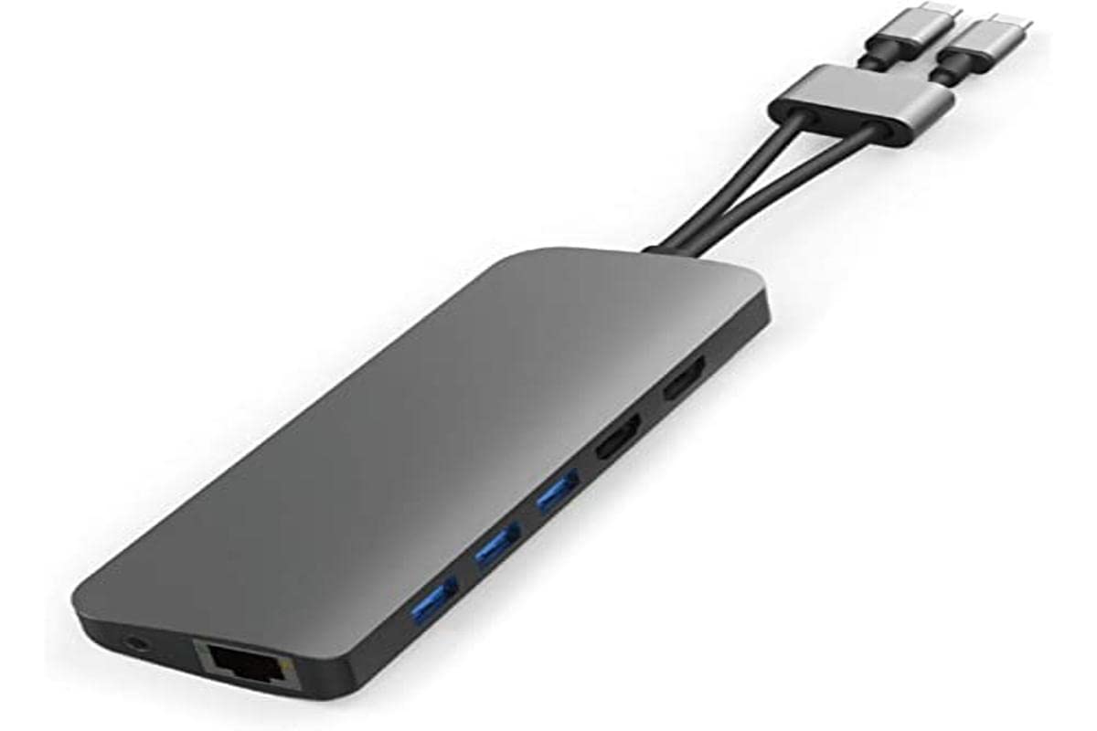 Hyper HyperDrive HD392-GRAY Hub USB-C Viper 10 en 2 Carga rápida con USB-C Power Delivery de 60W - Gris