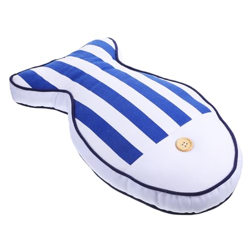 EPIGEIST Almohada De Pez De Peluche Adorable Cojín De Algodón y Lino para Sofá Juguete De Pez De Dibujos Animados para Oficina y Coche