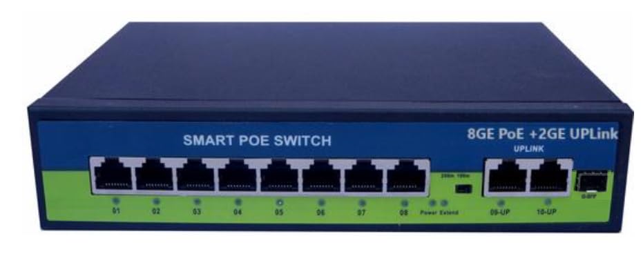 8P+2U+1F 8Port 10/100/1000 PoE Switch with 2GE Uplink, 8 Gigabit Ethernet Ports, 2 Copper Uplink Ports, 1 Fibre Uplink Port for CCTV IP Camera, Access Point,IP Phones,-image-41