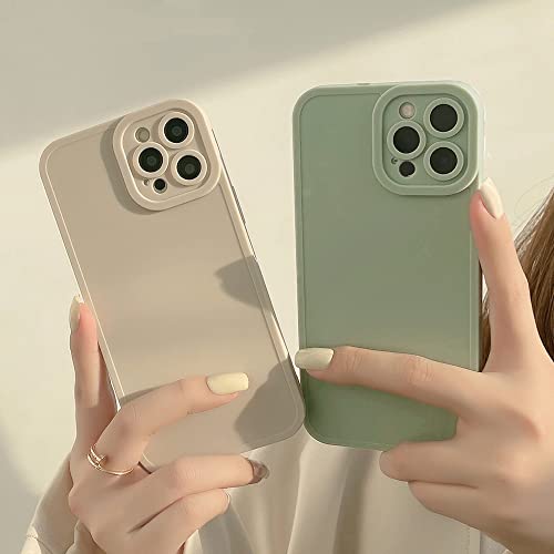 Coque silicone iPhone 14 Plus et Pro Max retro mat senior pure couleur