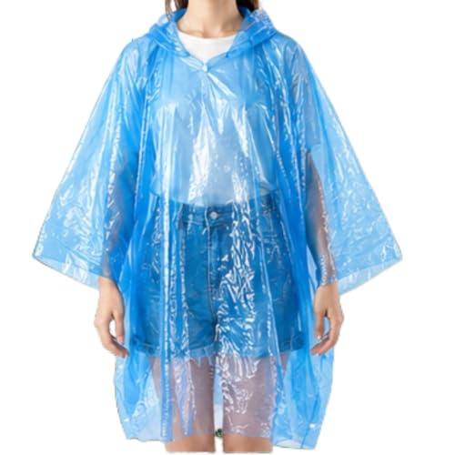 Image of Trendymart Universal Disposable Ball Raincoats for Men Women Boys & Girls Waterproof Emergency Ponchos for Travel Camping Hiking Cycling Festivals Lightweight Compact Random Colors (Pack of 4)