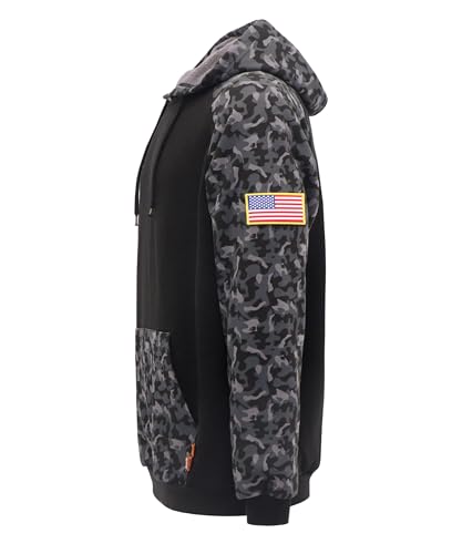Image of VATRENUS FR Hoodies for Men Pullover 10.5oz Cotton Fleece Flame Resistant Jacket Fire Retardant Welding Sweatshirts
