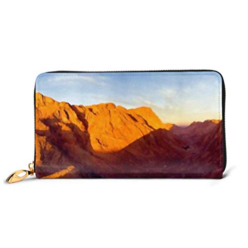 Preisvergleich Produktbild JHGFG Mode Handtasche Reißverschluss Geldbörse Amazing Sunrise Sinai Mountain Schöne Morgendämmerung Telefon Clutch Geldbörse Abendkupplung Blocking Leder Brieftasche Multi Card Or. En