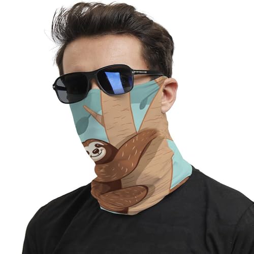 Neck Gaiter Hug Tree Sloth Face Mask for Travel Face Cover Scarf for Men Women Elastic Headbands Wind-proof Bandana for Skiing Fishing Hiking Cycling2