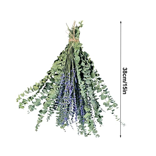 24 Pack Ramas secas de eucalipto y lavanda 15 pulgadas miniatura 2