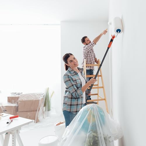 Image of Carbon Fiber Extension Pole, 1.9 to 9.8 ft Lightweight Telescoping Pole with Threaded Metal Tip for Paint Roller, Cobweb Duster, Window Cleaning & High Dusting