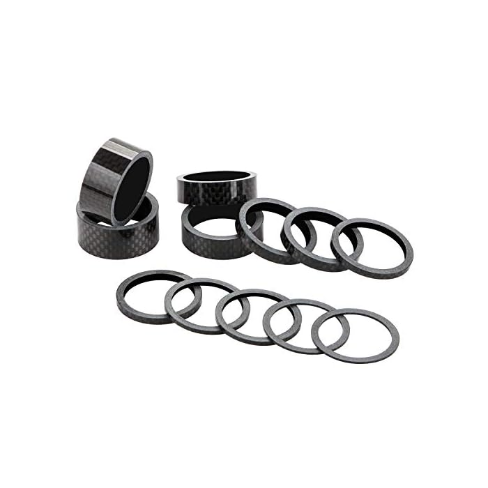 RouLiPouLi 12 Pieces Bike Headset Spacer Carbon Fiber