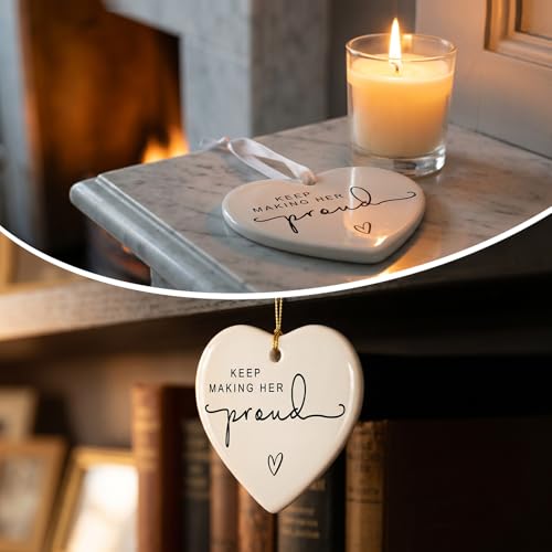 Image of Memorial Keepsake for Mom, Grandmother or Loved One, Sympathy Gift for Loss of a Special Woman, Bereavement Remembrance Gift, Keep Making Her Proud Memorial Ornament