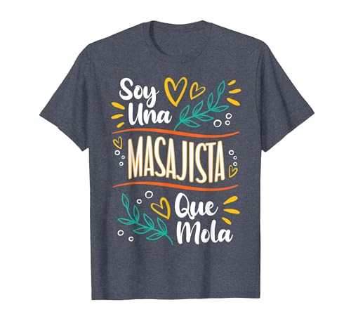 Una Masajista Que Mola Mujer Regalo para Masajista Masajes Camiseta, Hombre, Azul Jaspeado, XXL