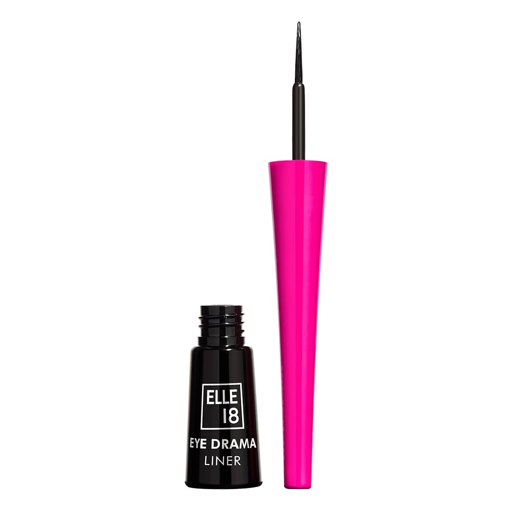 Buy Elle 18 Eye Drama Liquid Eyeliner, Matte Finish, Intense Black