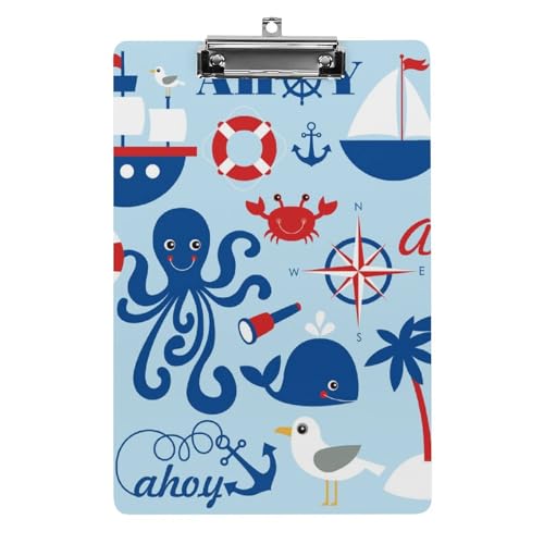 Porte-bloc A4 avec pince Phare À Voile planchettes à clip bas