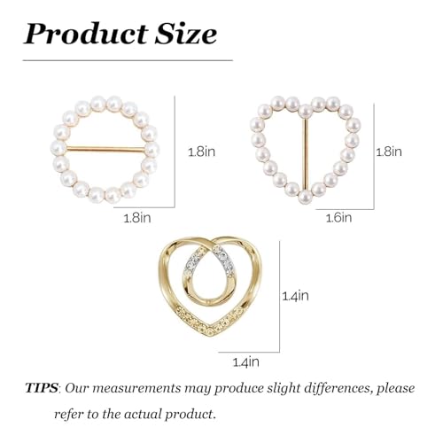 Image of Metal Scarf Ring Clip for Women Shirt Tightener Cinch Buckle T Shirt Tie Ring for Blouse Silk Scarf Shawl Sarong Clothing Accessories