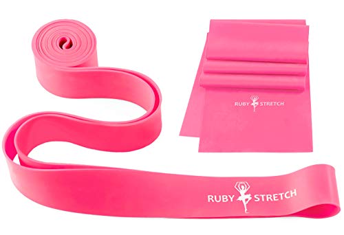 Stretch Bands for Dance and Ballet with Gift Box – Resistance Bands Set for Dancers, Ballerinas, Gymnasts and Cheers – Improve Flexibility, Strength and Split - Colors and Sizes for Kids and Adults