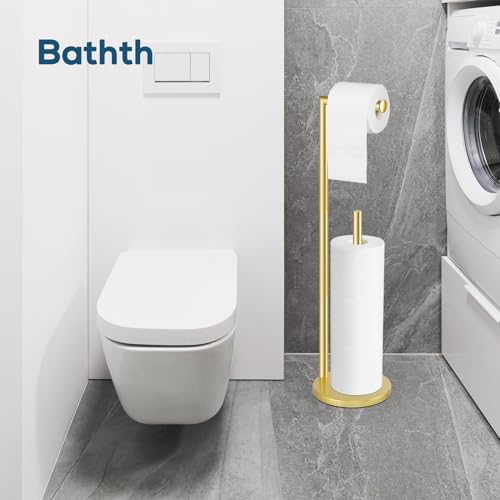 Toilet Paper Holder Stand,Toilet Paper Holder Free Standing,Gold Toilet Stand Holder for 4 Rolls,Toilet Paper Storage by Bathth by Bathth - Image 6