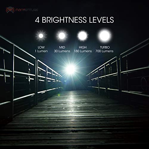 Nitecore TIP SE Mini Flashlight – 700 Lumens LED – Rechargeable USB C – Keychain Torch – Waterproof IP54 with 4 Modes 26g ([Black])