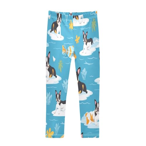 Bolaz Toddler Girls Leggings Printed Yoga Pants Leggings Swimming Dog for Kids