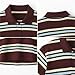 Lomehue Women Striped Rugby Shirts Y2K Vintage Collared Neck Button Up Cropped Polo Shirts Summer Preppy Grunge Streetwear (Brown-b,Small)
