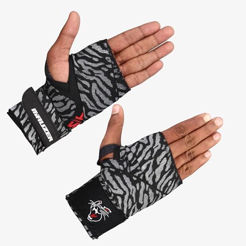 Image of Mexican-Style Boxing Hand Wraps - Breathable Stretch Cotton /Poly, 2 inch Wide with Hook & Loop, CAT Skin Graphic & Zeal to Win Slogan 2.5 Meter