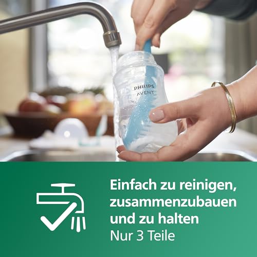 Philips AVENT Natural Response Glas-Babyflasche: 2 x 240 ml BPA-freie Flaschen für Neugeborene von 3–6 Monaten (Modell SCY933/02) 6