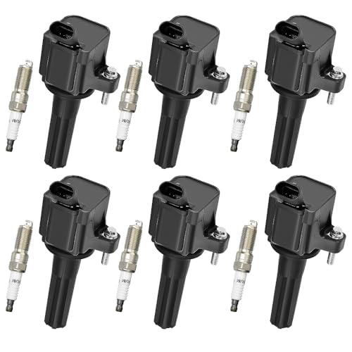 Image of 6 Packs UF497 Ignition Coil Pack with Spark Plugs Compatible with Buick Rainier 4.2L Chevrolet Colorado /Trailblazer for GMC Canyon /Envoy 2.9 3.7L 4.2L 2006 2007# 12619472 12496547 12496574