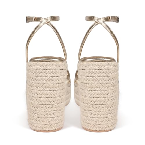 Women's Espadrille Wedge Sandal Casual Summer Square Toe Strappy Platform Sandal for Women4