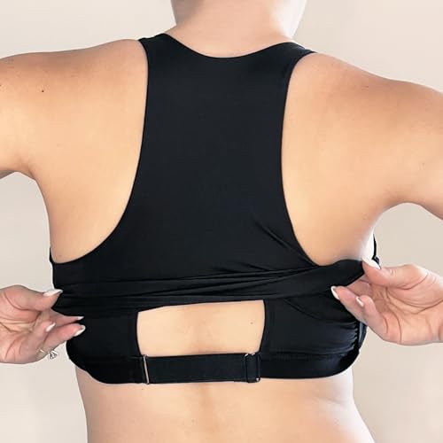 Soobi Racerback Longline Breast Pillow Bralette (Adjustable, Lined, C+ Cup Sizes) for Chest Wrinkle Prevention4