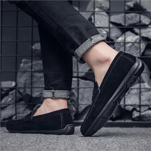 Mens Leather Slip On Loafers Comfortable Casual Shoes for Men Lightweight Breathable Business Wedding Travel Walking Driving Shoes4