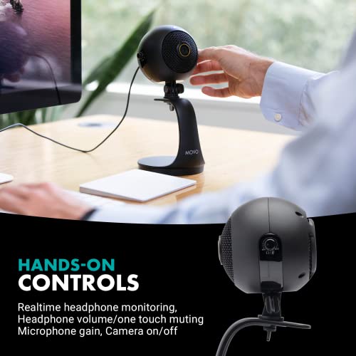 Movo Webmic-Hd Webcam And Condenser Microphone - 1080P Hd Webcam And Pro Cardioid Condenser Mic - Hd Usb Camera And Computer Microphone For Streaming, Gaming, Work-From-Home, Video Calls #TOP5