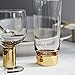 Sagaform Purpose Stemmed Drinking Club Glasses, 8.5-Ounce, Clear/Gold, 2 Count
