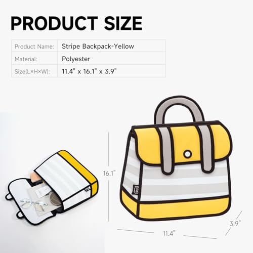 Original 2D Cartoon Backpack (Stripe), Fun Novelty Backpacks Bags for Women, Adults and Senior Year, for Campus, Daily Use and Travel4
