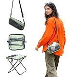 Hoewphofly Klapphocker Faltbar, Tragbarer Campinghocker Klappbar, Hocker Outdoor, Leichter Angelhocker für Outdoor Aktivitäten, Wandern, Camping Angeln Grillen und Garten, Schlangestehen