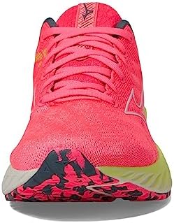 Mizuno Women's Wave Inspire 19 Running Shoe, High/Vis Pink/Snow White, 9 | Image 2