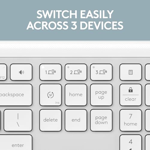Logitech Signature Slim K950 Wireless Keyboard with Quiet Typing - White - image 3