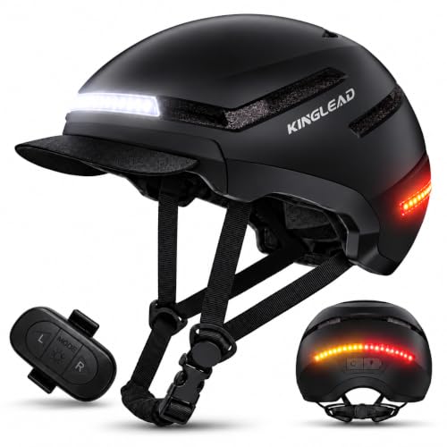 KINGLEAD Fahrradhelm Damen Herren Erwachsene mit Licht, Blinker...