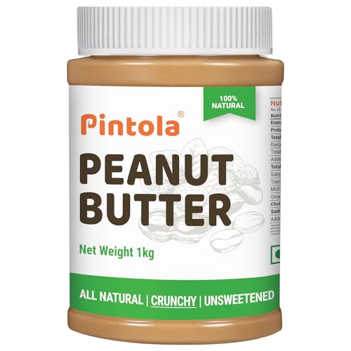 Image of Pintola Combo - All Natural Peanut Butter Crunchy 1Kg + Rice Cakes (Unsalted & Multigrain) (Pack of 2) (130g x 2), 100% Roasted Peanuts butter, Unsweetened, Crunchy Nut Butter With Organic Rice Cakes