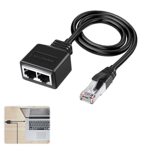 Doubleur RJ45 Ethernet Répartiteur 1 Mâle vers 2 Femelles Adaptateur Multiprise Cat5/5e/6/7