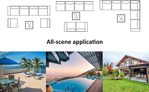 Halmuz Outdoor Patio Set The New 7 Piece Patio Sectional Sofa Have Pe Wicker Patio Sofa With Thickened Cushions And Coffee Table (Navy Blue) #TOP5