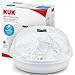 NUK Micro Express Plus Microwave Bottle Steriliser | Sterilises up to 4 Baby Bottles & Accessories in 4 Minutes | Fits Most Microwaves | Tongs for Hygienic Removal