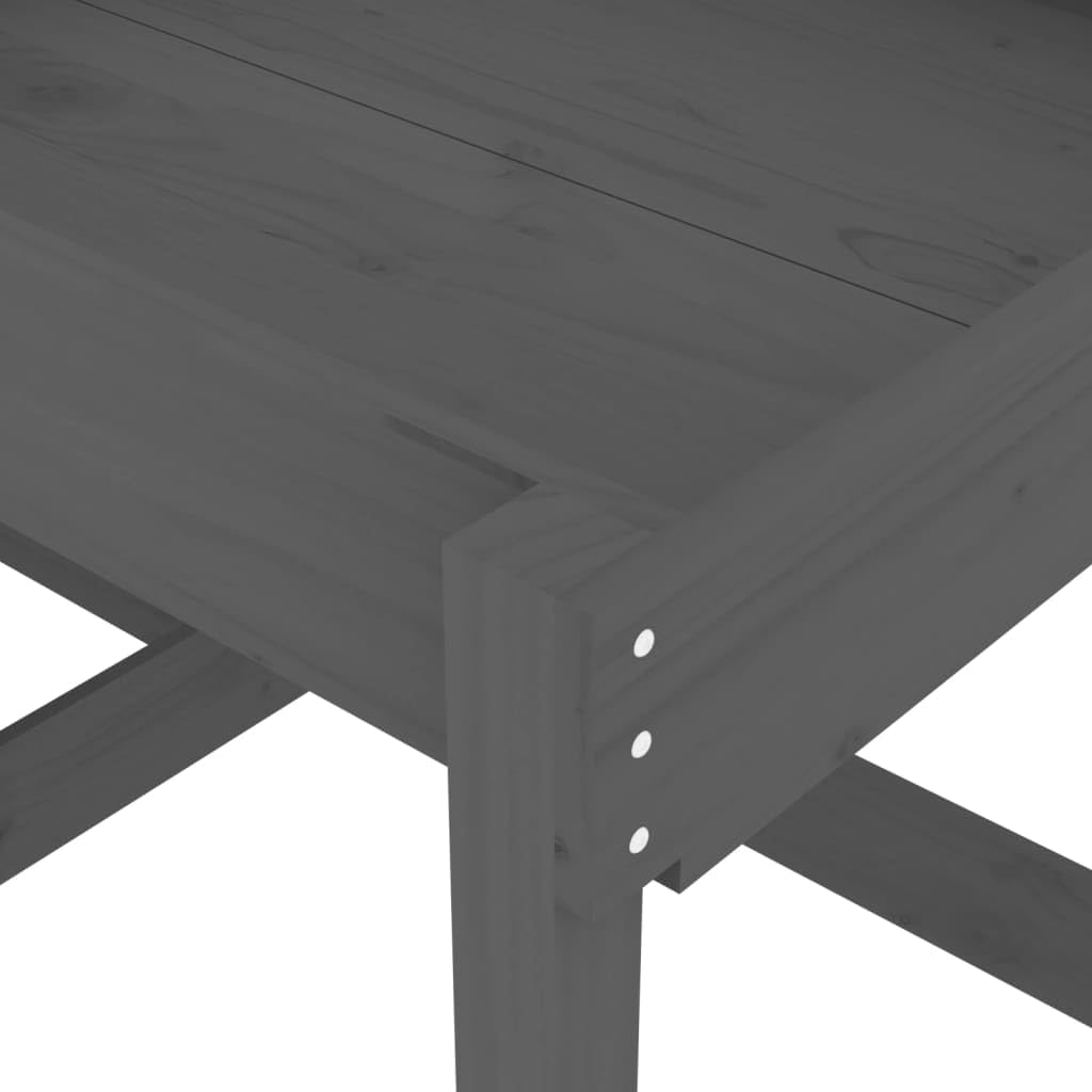 Sand-Spieltische 2 STK. Grau Massivholz Kiefer,15.02kg,825053