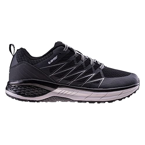 Hi Tec   Zapatillas de Senderismo Trail Destroyer Atado Elástico para Hombre (42 EU) (Negro)