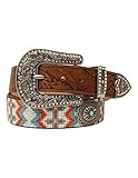 Angel Ranch Western Belt Women Beaded Overlay S Multi-Color D140003097
