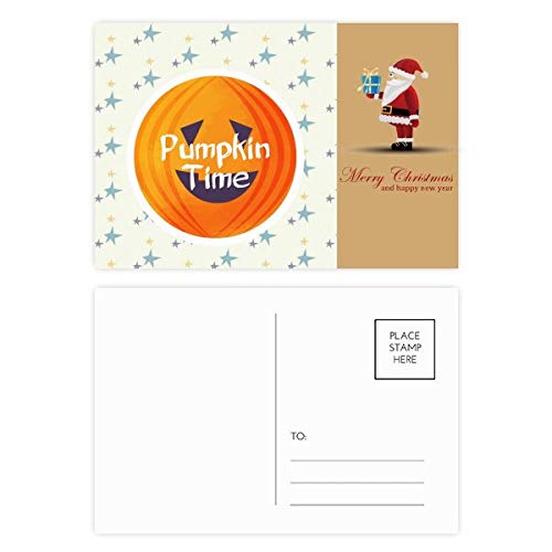 Cartes postales rondes citrouille et Père Noël : sublimez vos tables et cadeaux d'Halloween