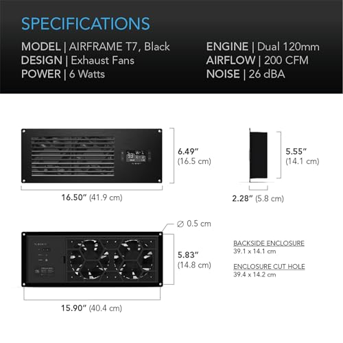 Evite sobrecalentamiento con ventilador AIRFRAME T7 de 400mm para carcasas y armarios de audio 6