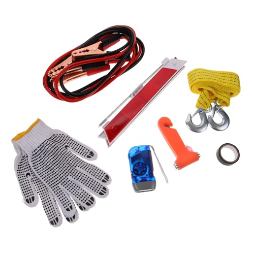 Garneck Coffret D'outils Pour Véhicule 8 Pièces Polyvalent Compact Pour Urgence Automobile Kit De Sécurité Routière Équipement Essentiel Voiture