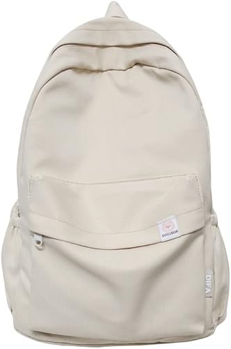 CHERSE Kawaii Backpack Cute Aesthetic Backpack Aesthetic School Supplies Korean School Bag for Girls Mochila (beige)