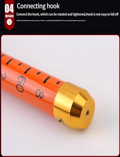 High-Voltage Measuring Rods for Linemen, Adjustable Teles Height Measuring Stick, Non-Conductive Epoxy Resin, 1000cm/35.8ft for Live Power Line Work