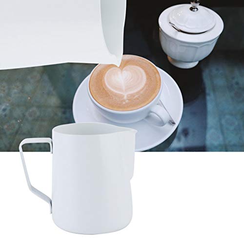 Haowecib Jarra de Espuma Taza de Espuma Taza de Espuma de Leche Espumador y Jarra Taza de Leche de Acero Inoxidable… - Imagen 3