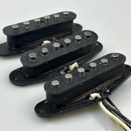 エレキギターピックアップキット エレキギター用ピックアップセット SSS ハンドワウンド アルニコ 5 80年代スタイル シングルコイルピックアップ(48)